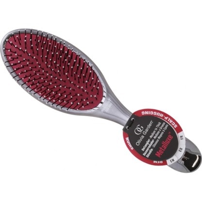 Red Olivia Garden detangler metalluxe brush