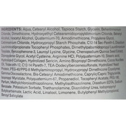 Bioplastia Keratin B-Tox Replenishing Cream Ingredients List