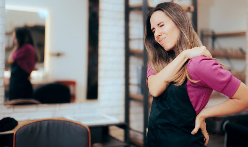 hairdresser with back pain